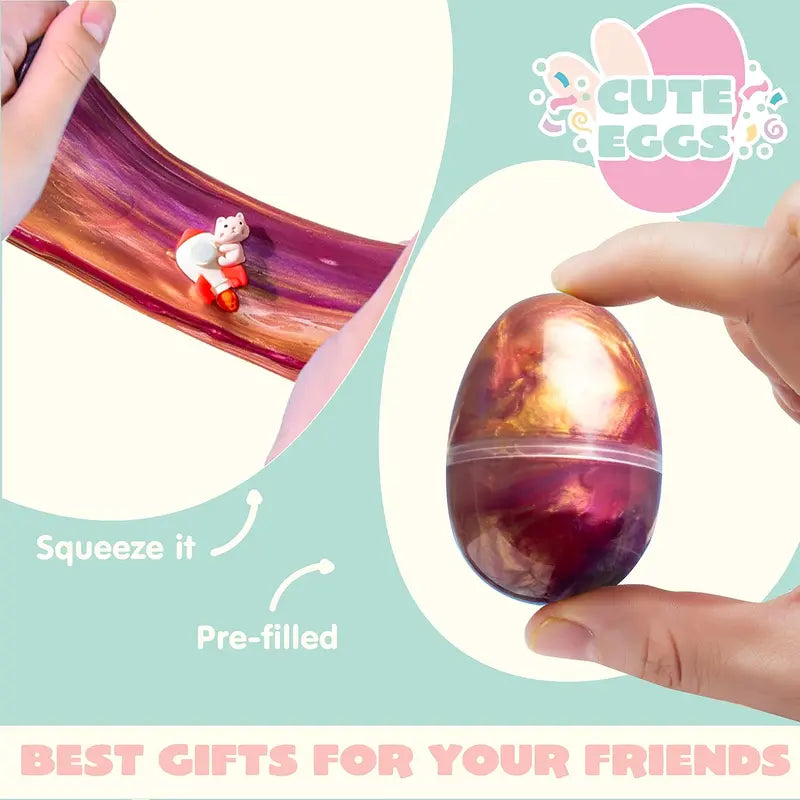 Galaxy Slime Pop™ Pre-Filled Slime Easter Eggs (12 Pack)